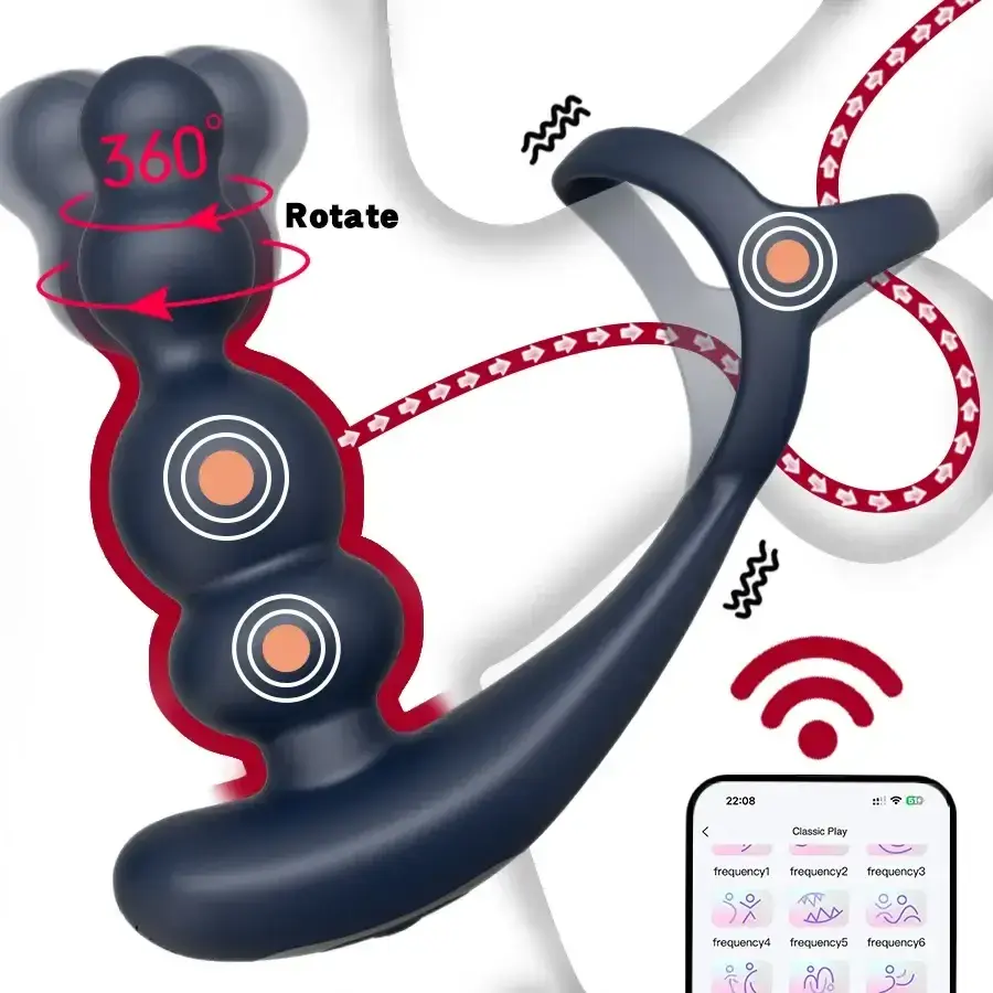silikon analvibrator mit rotation