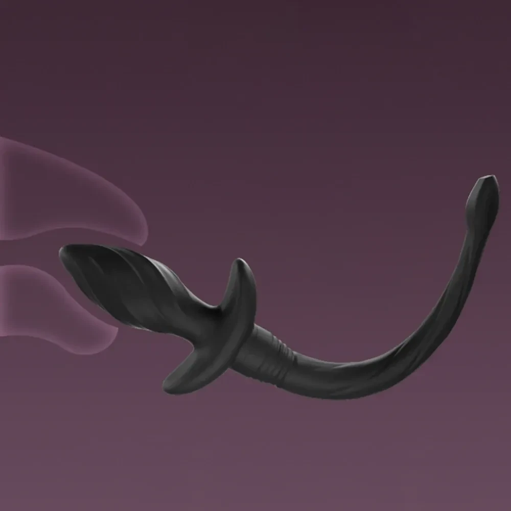 silikon butt plug mit schwanz rot