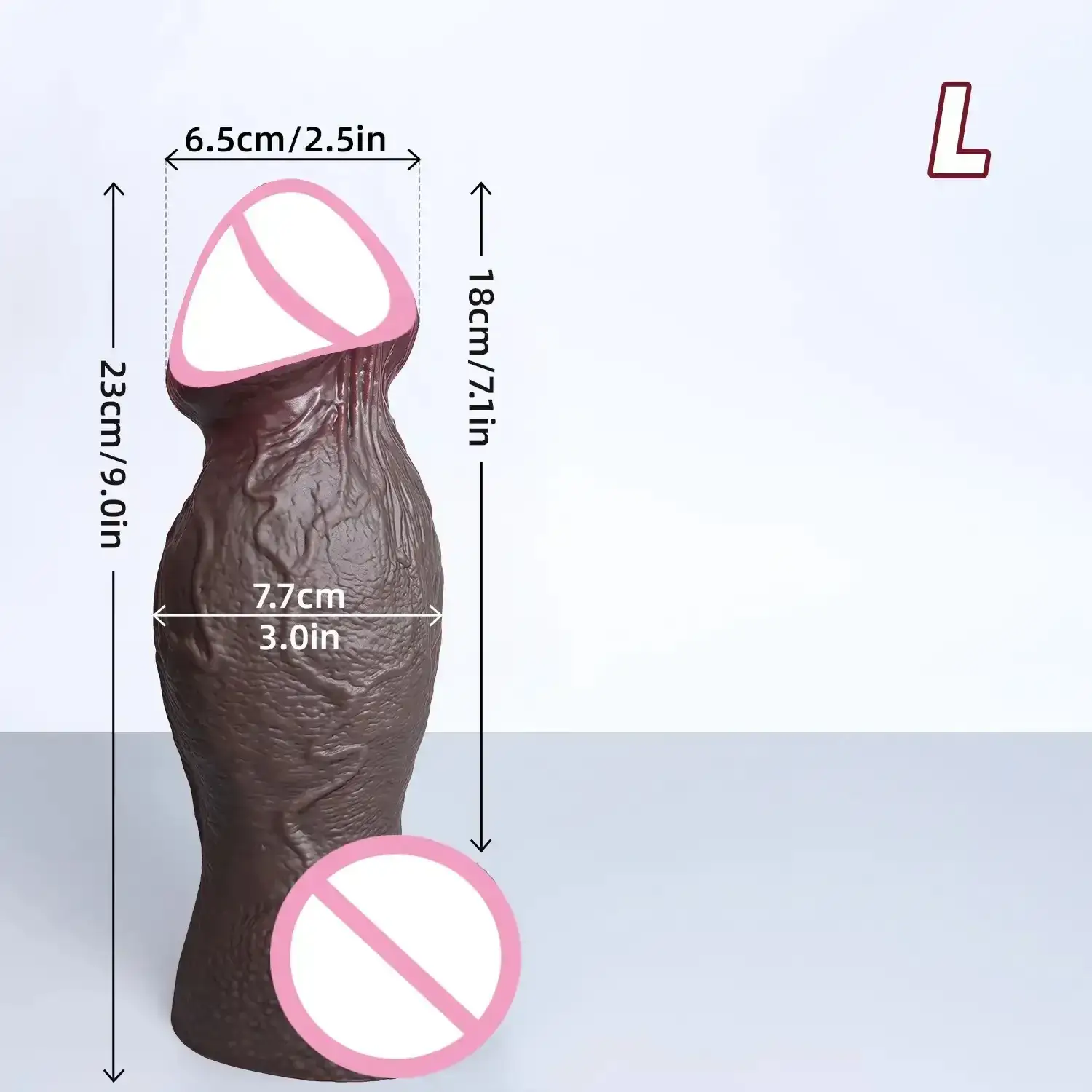 silikon dildo mit realistischer textur