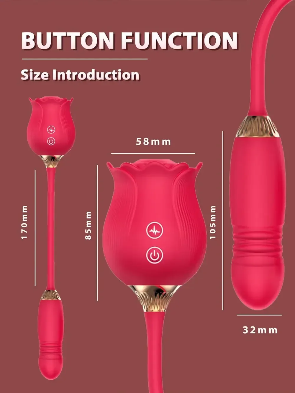 silikon rosen vibrator magnetisch aufladbar