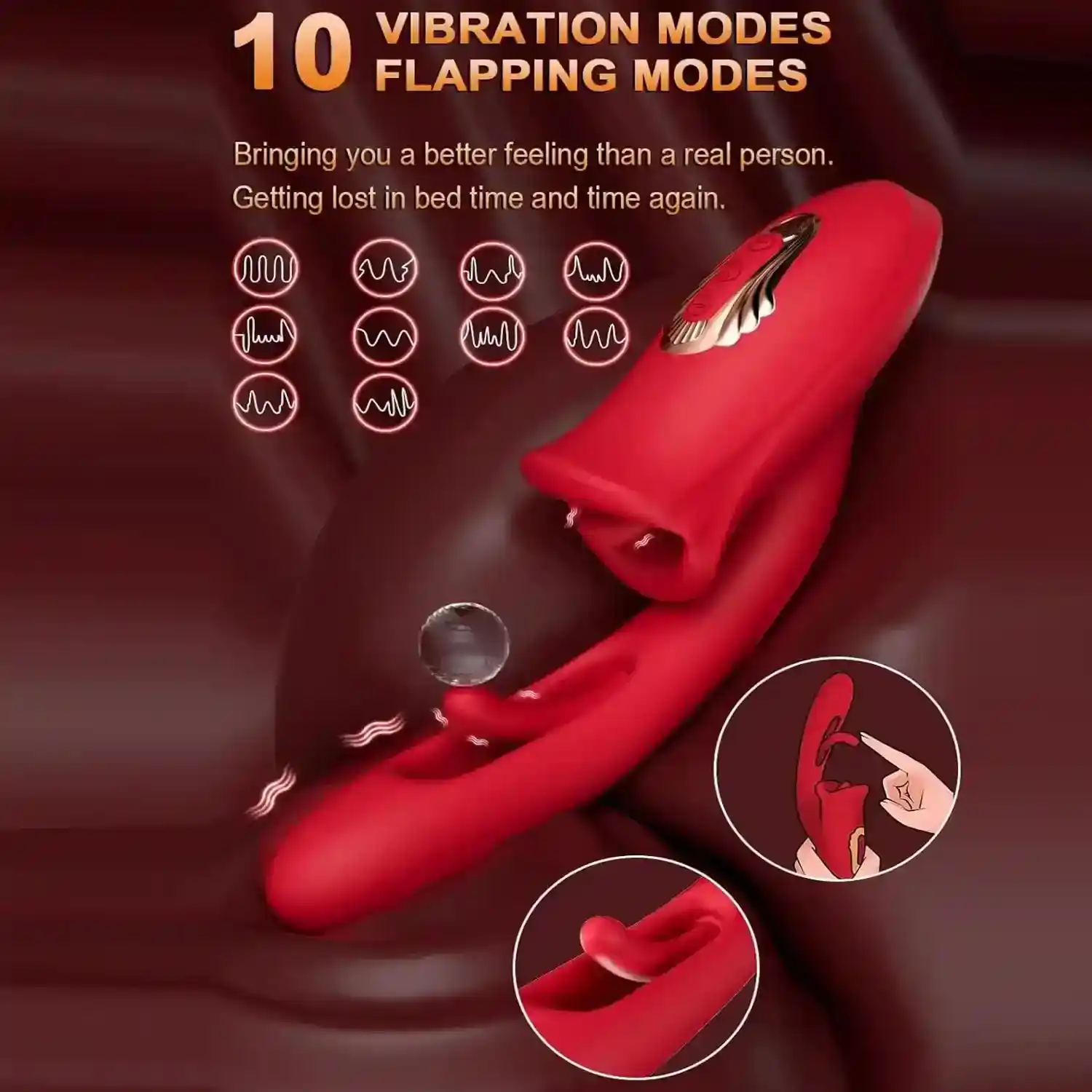 silikon vibrator mit zungenmuster