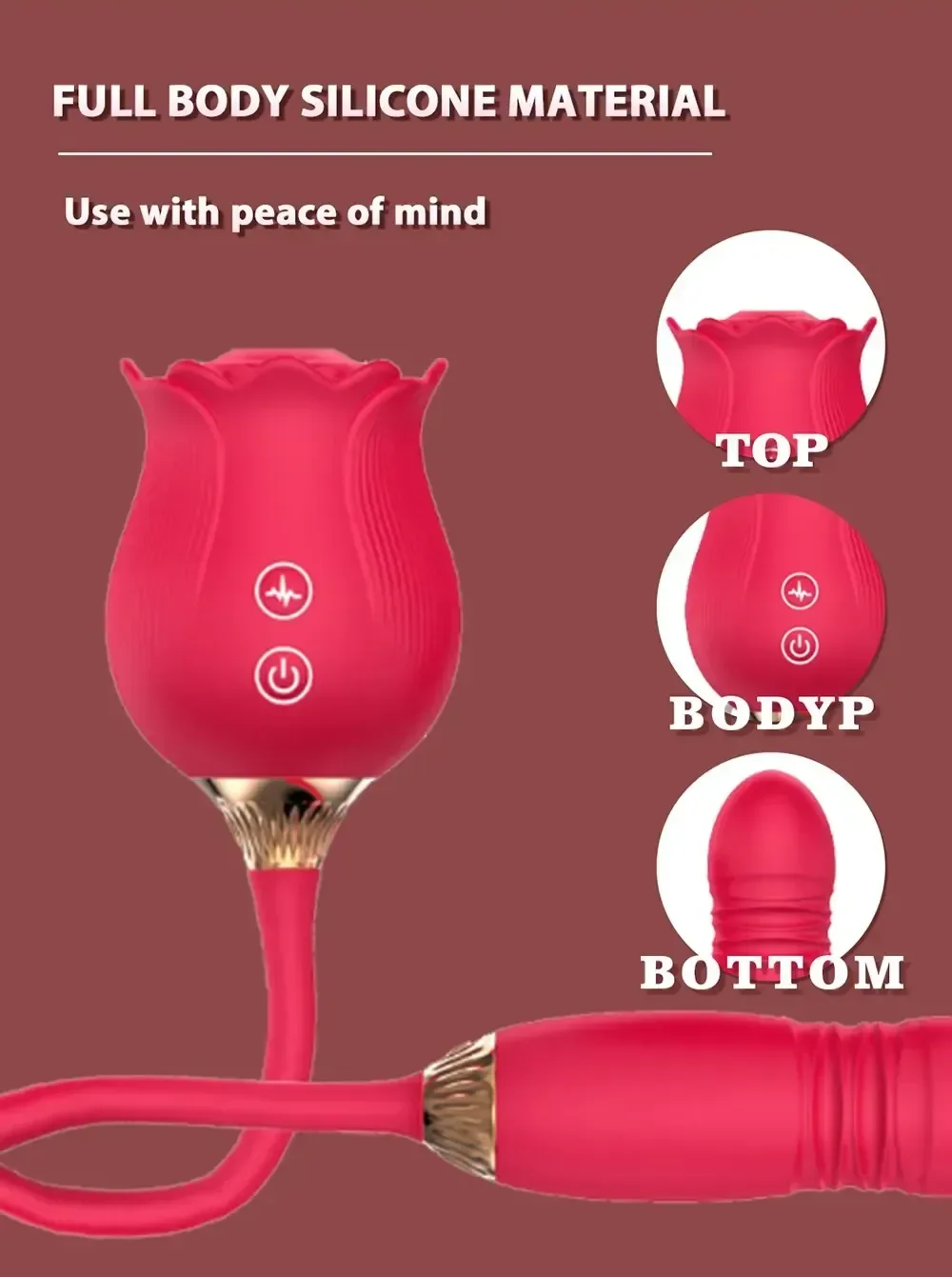 silikon vibrator rosenform wiederaufladbar