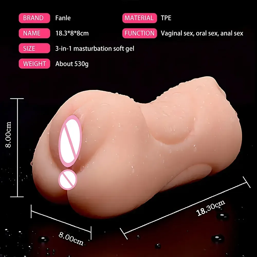 tpe masturbator mit doppelter offnung