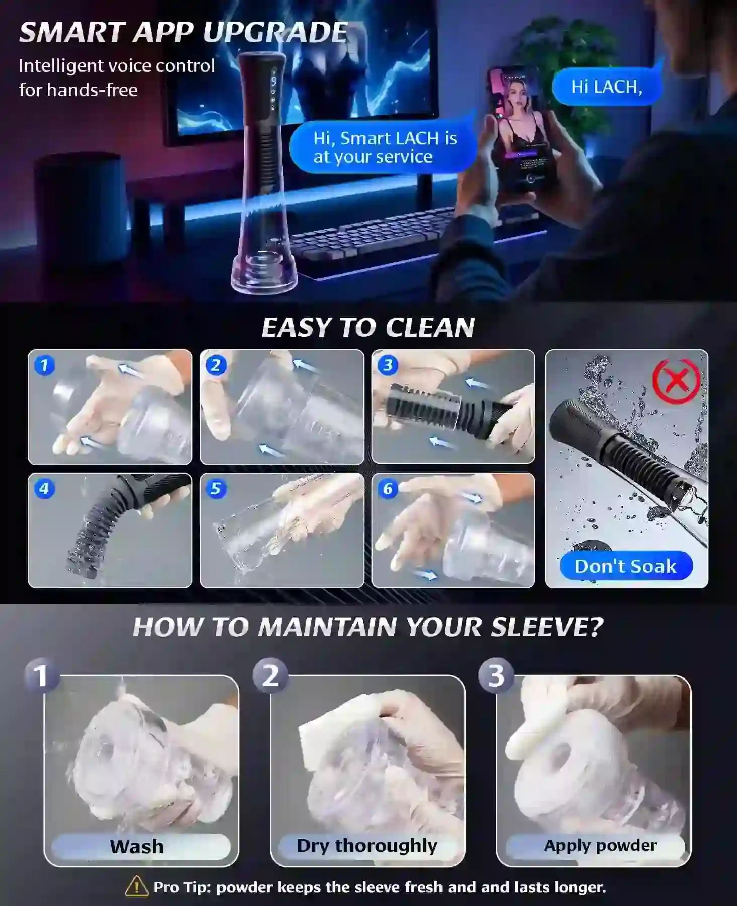 tpe sleeve masturbator wiederaufladbar