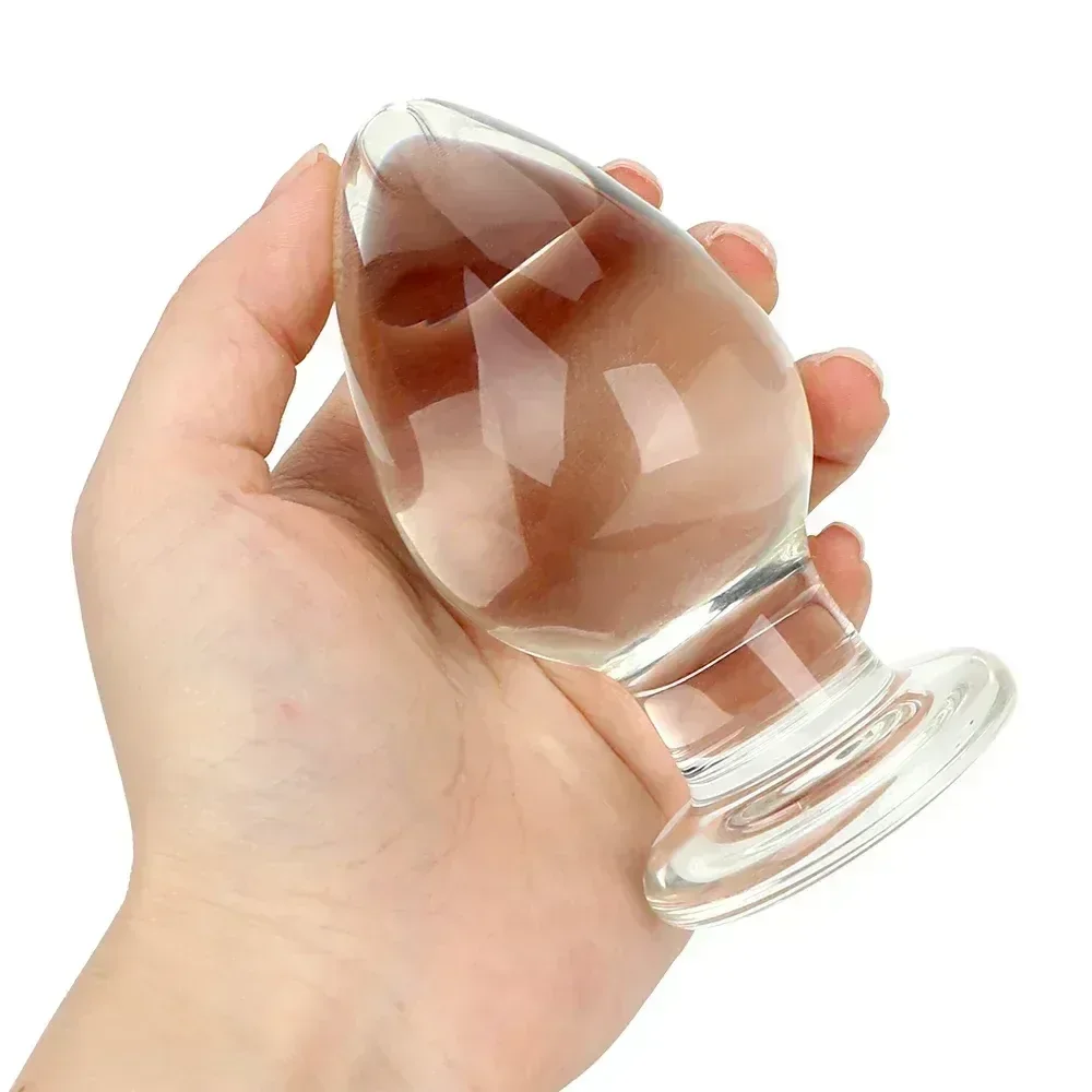 transparenter anal dildo aus glas