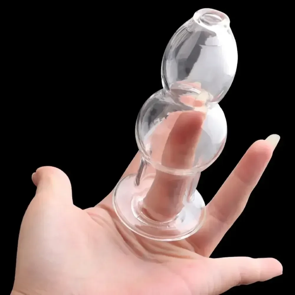transparenter glas anal dildo