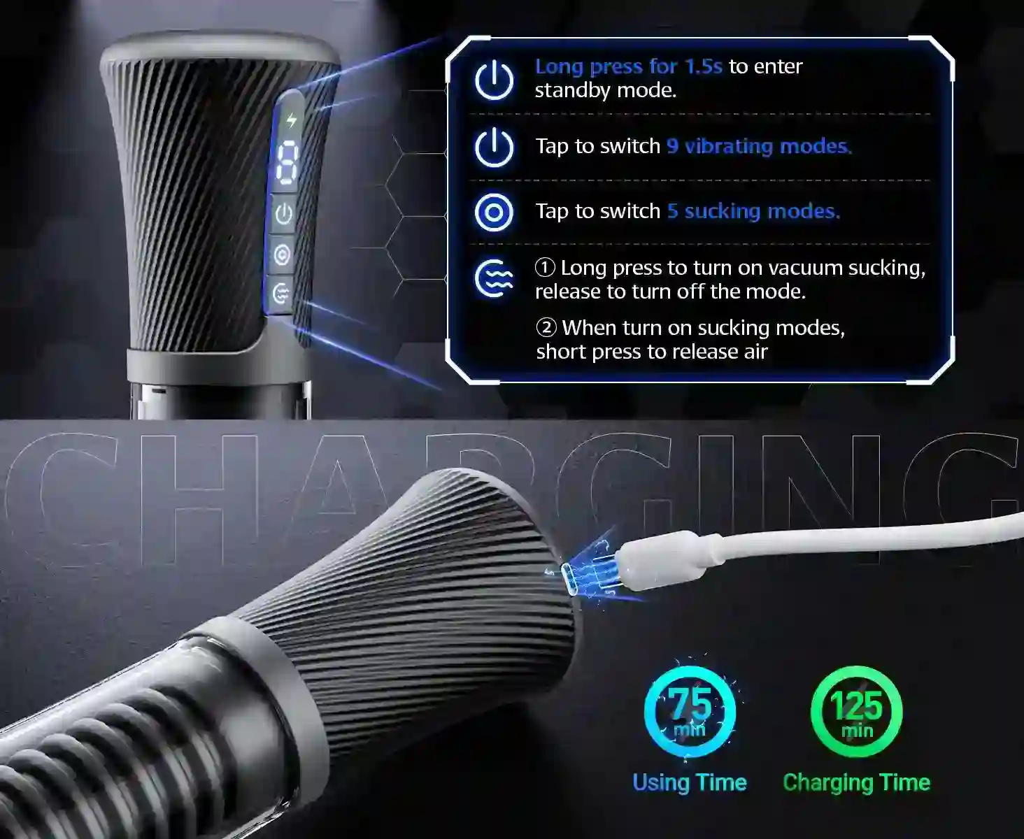 transparenter masturbator mit tpe hulle