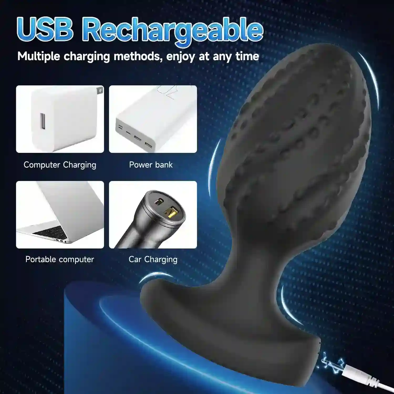 usb aufladbarer analplug vibrationsfunktionen