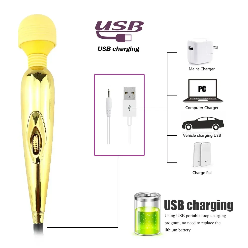 usb wiederaufladbarer analvibrator