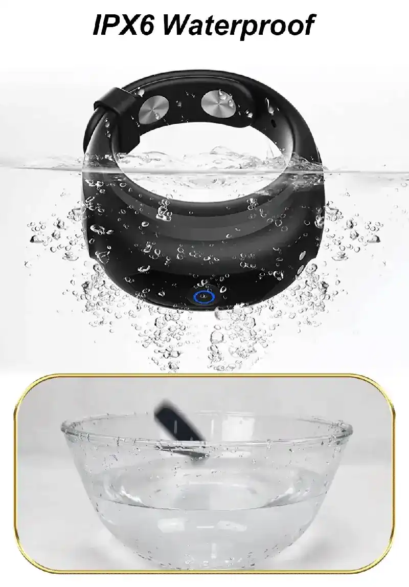 verstellbarer cockring mit vibration schwarz