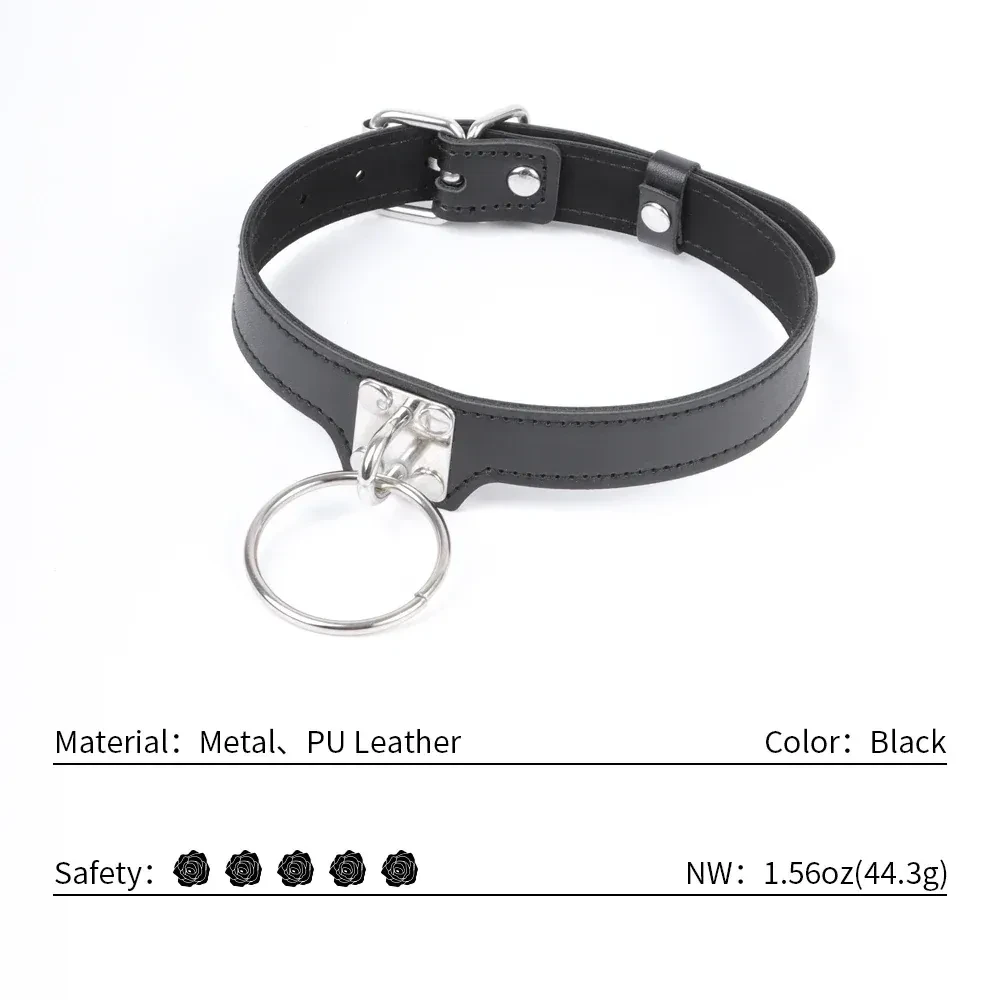 verstellbares choker bdsm leder