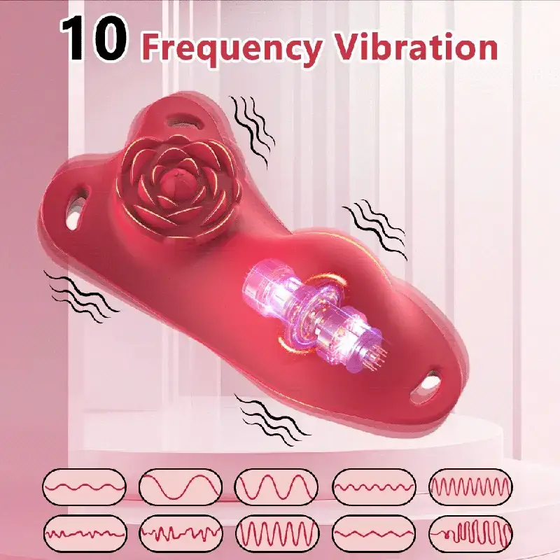 vibrations culotte mit spitze rot
