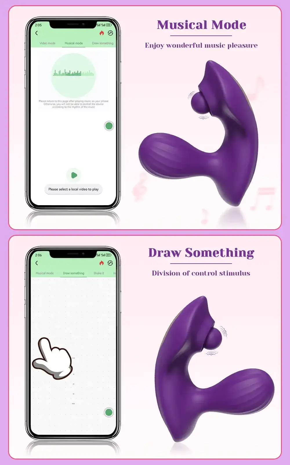 vibrationsslip mit app steuerung