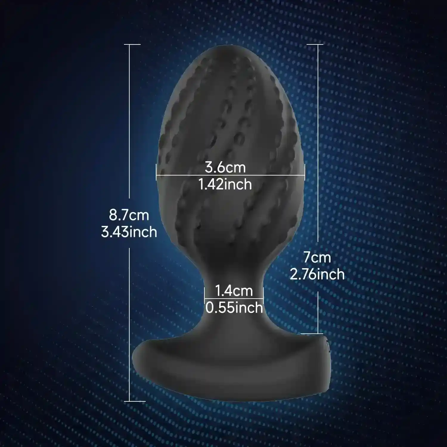 vibrationsstarker analtrainer medizinisch silikon