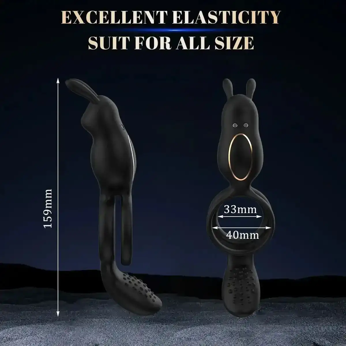 vibrationsstarker doppelring sextoy silikon