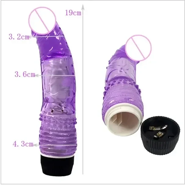vibrator phallisch silikon transparent 20cm