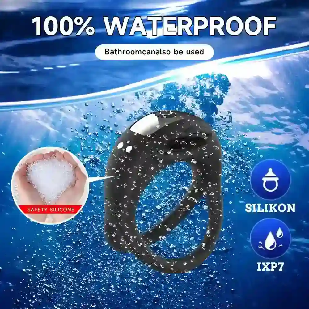 wasserdichter penisring zungenaufsatz silikon