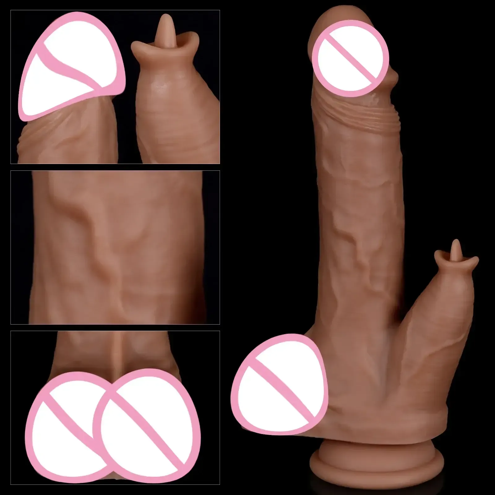 wiederaufladbarer dildo mit zunge vibrator