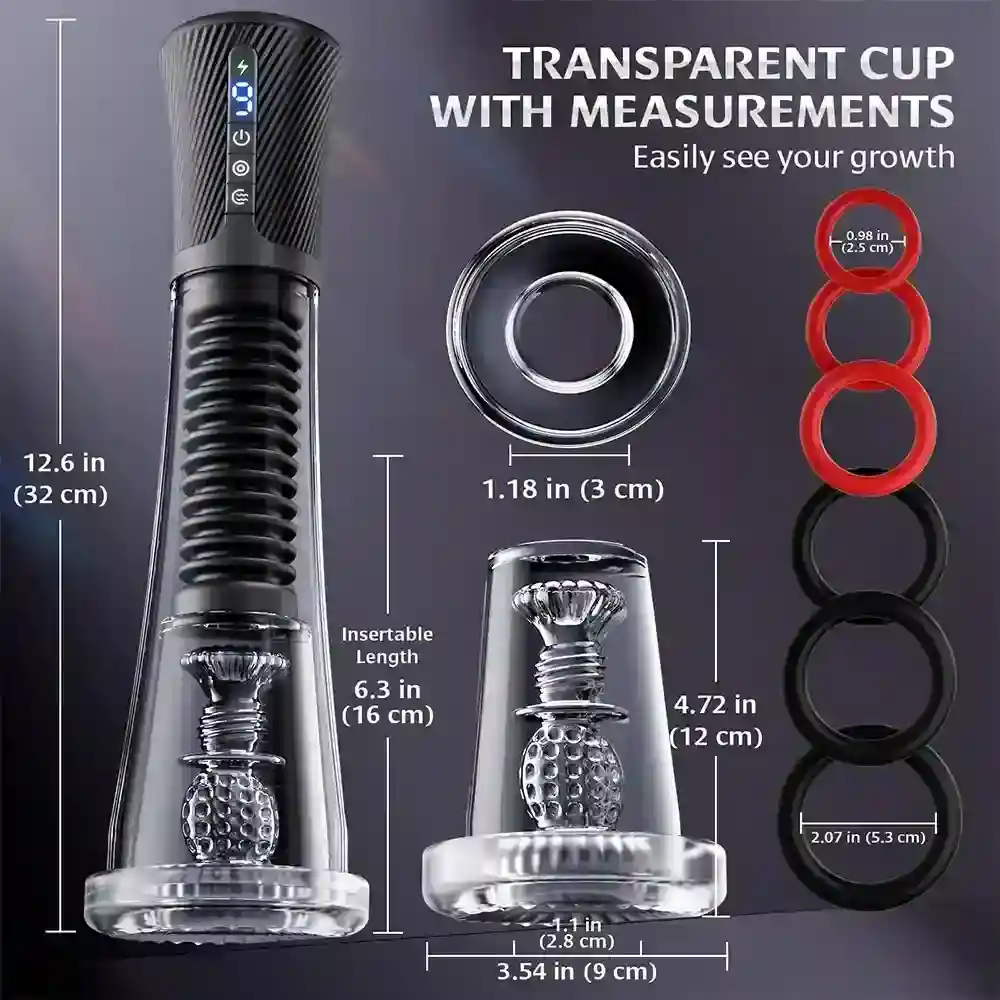 wiederaufladbarer masturbator mit glanstraining