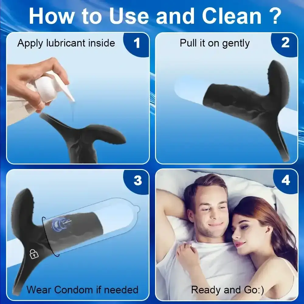 wiederaufladbarer penisring mit vibrationsfunktion