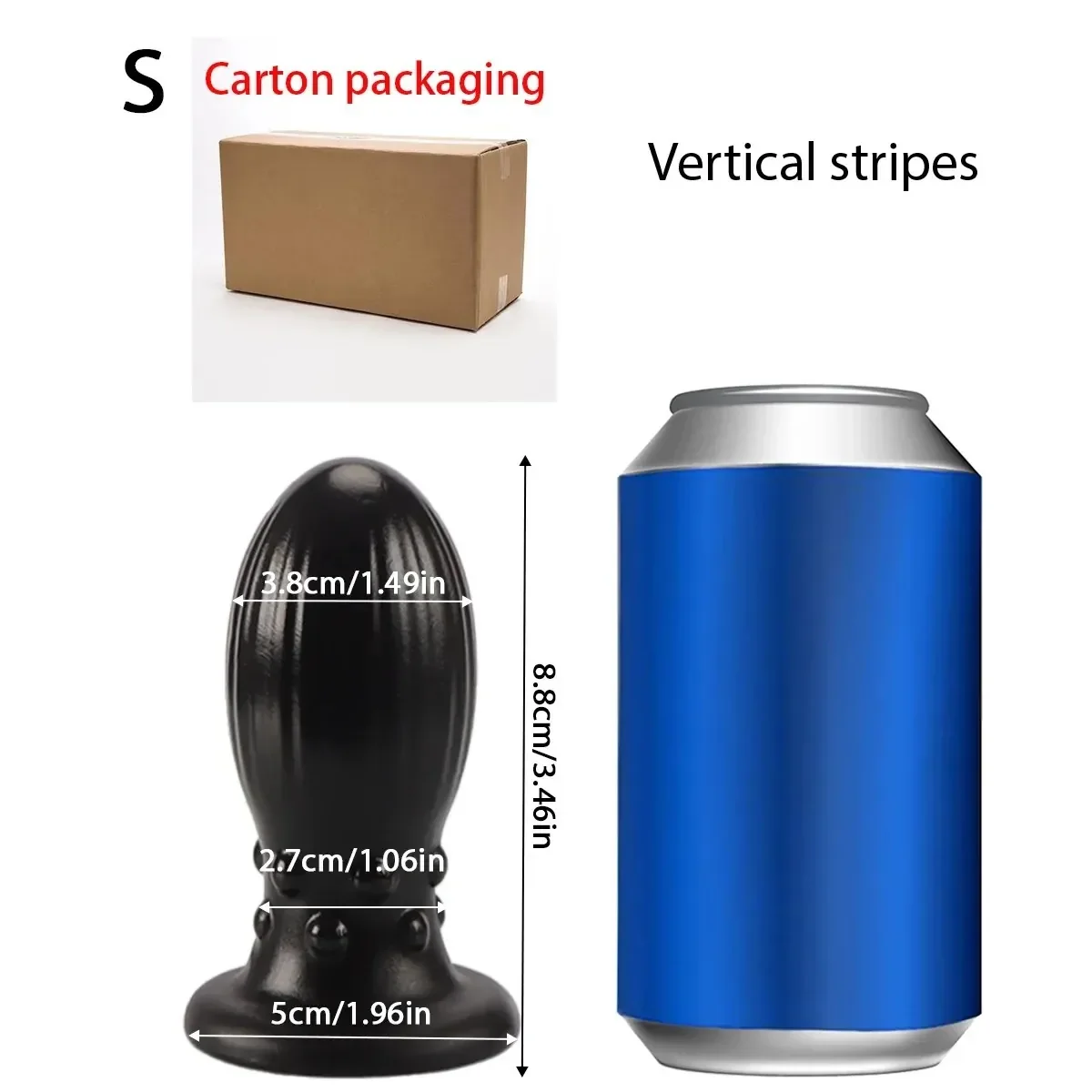 xl analplug pvc gestreift