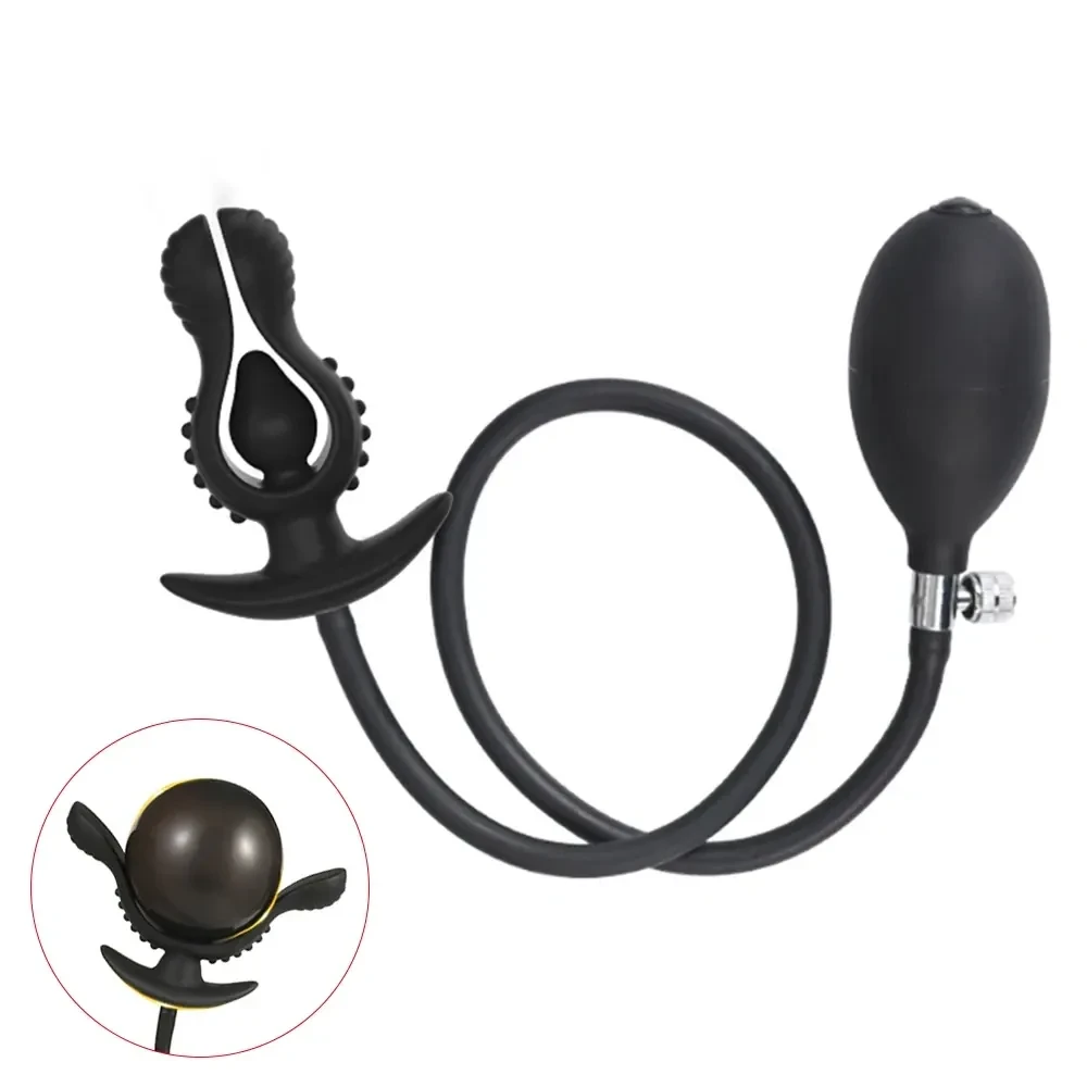 anal plug floral design inflatable