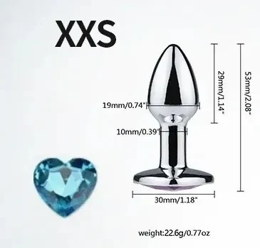 anal plug herzform glänzendes silber