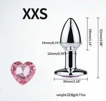 anal plug herzform glatt edelstahl