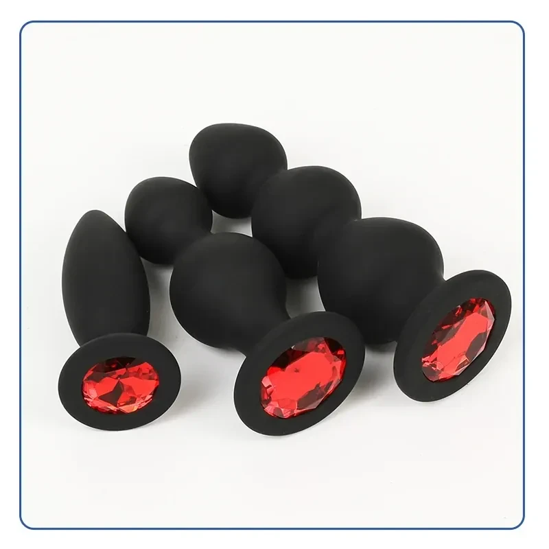 anal plug schwarz mit rot