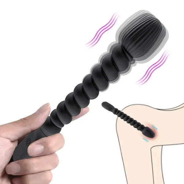 analplug mit spiraltextur silikon