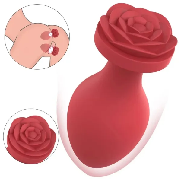 analplug set mit rosenmuster