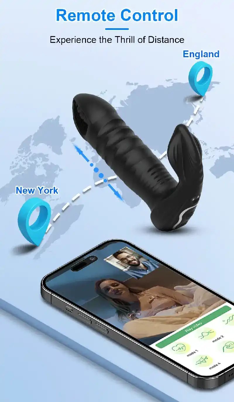 app gesteuerter butt plug mit schubfunktion
