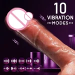 beheizter dildo mit texturierten bällen