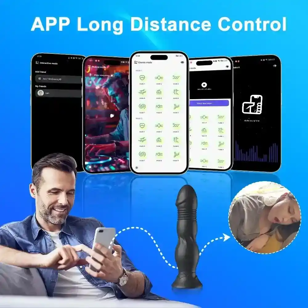 blau silikon analdildo app gesteuert