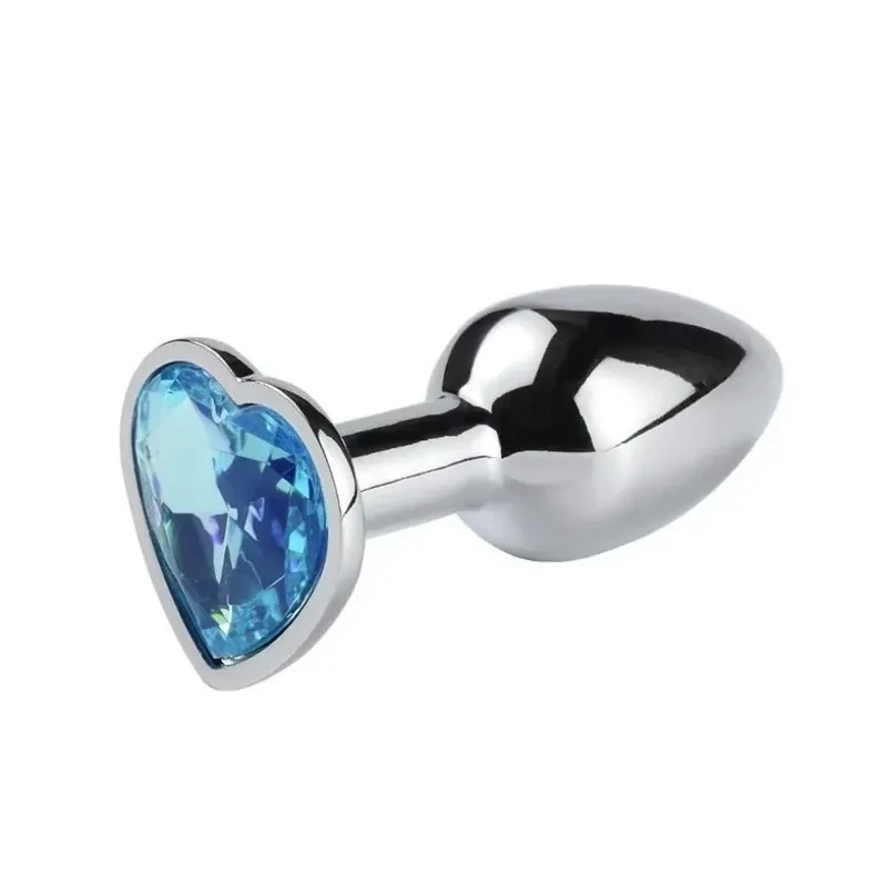 edelstahl anal plug mit herz kristall