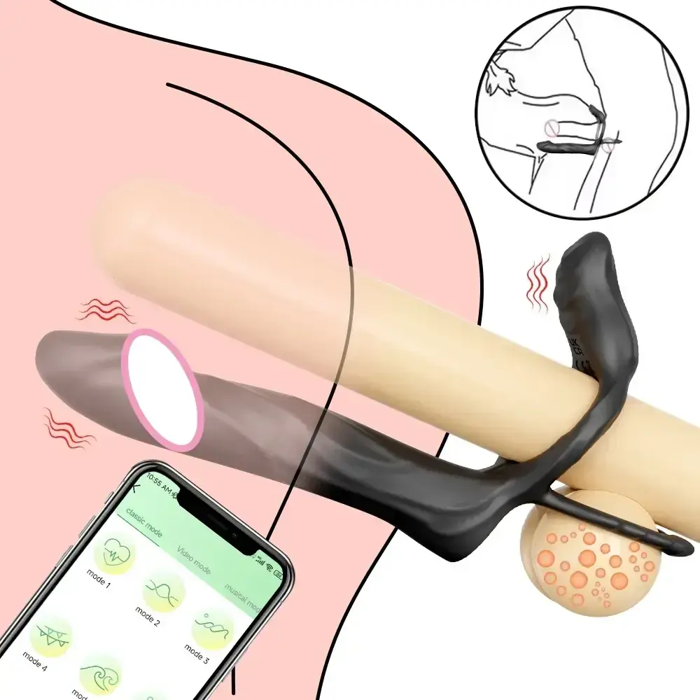 flexibler silikon phallischer vibrator rot