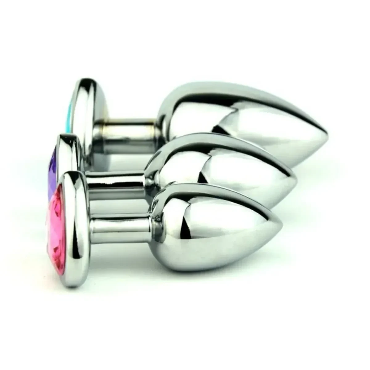 herzanalplug silber kristall detail