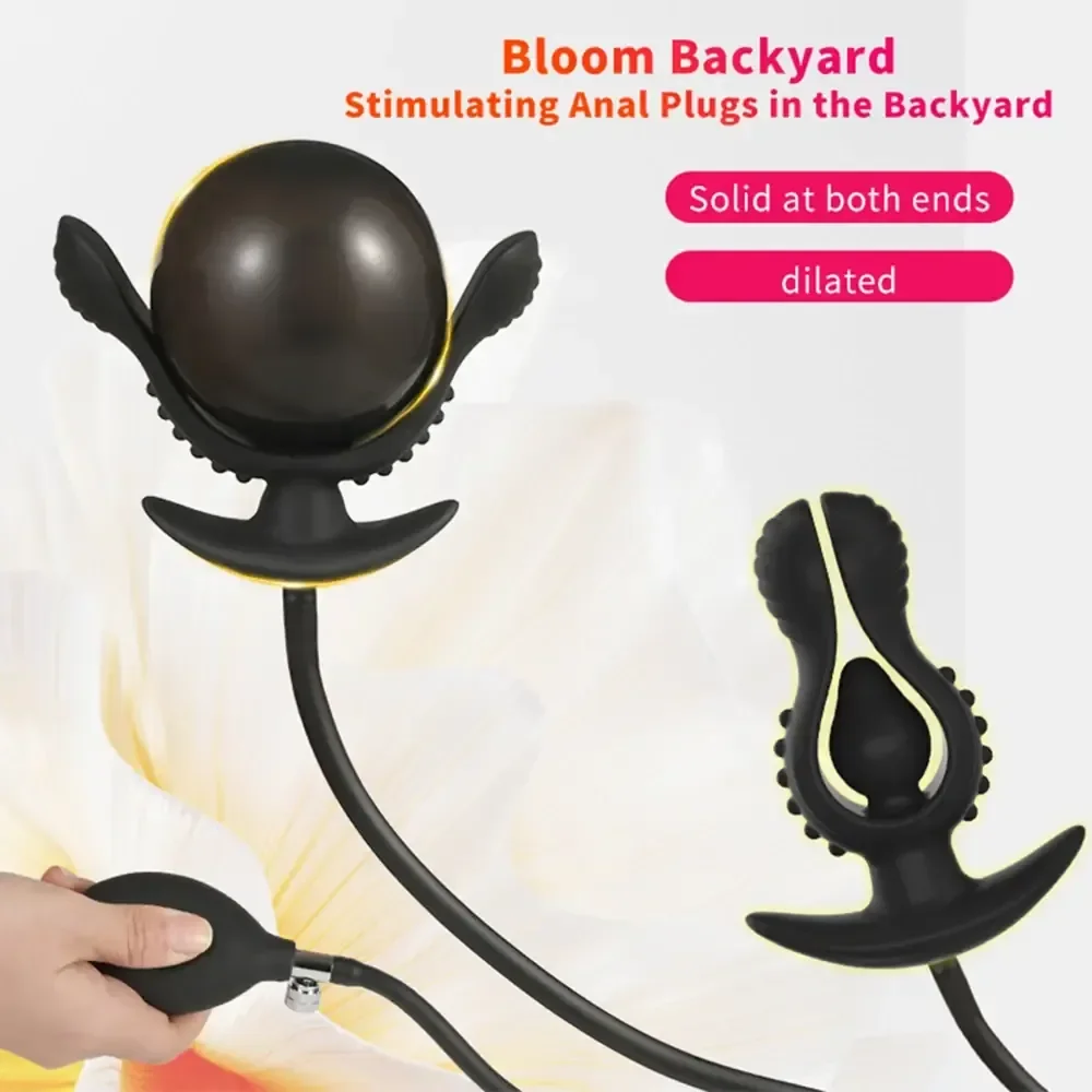isensualflow de aufblasbarer anal plug blumenform silikon