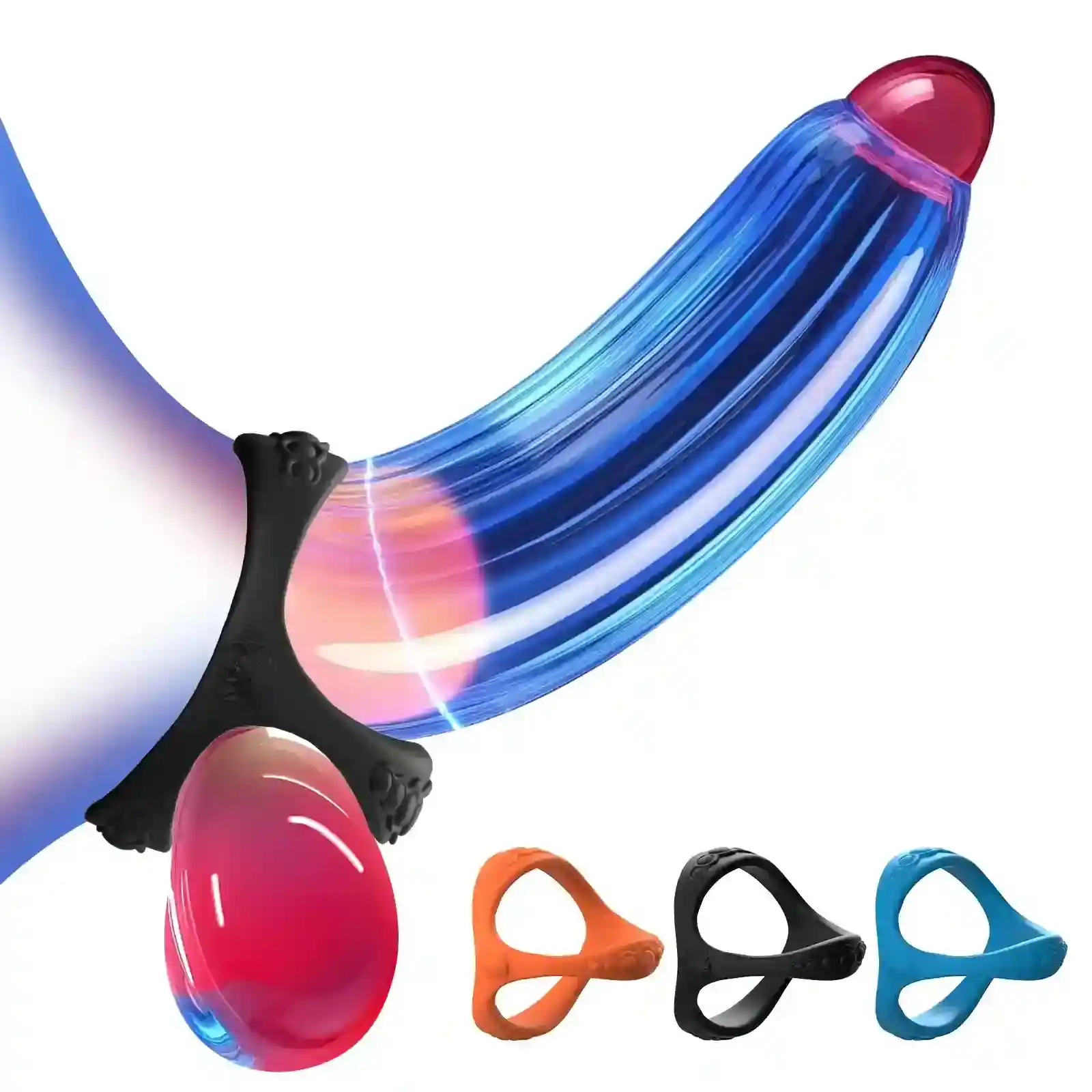 isensualflow de penisverlangerer silikon mit vibration