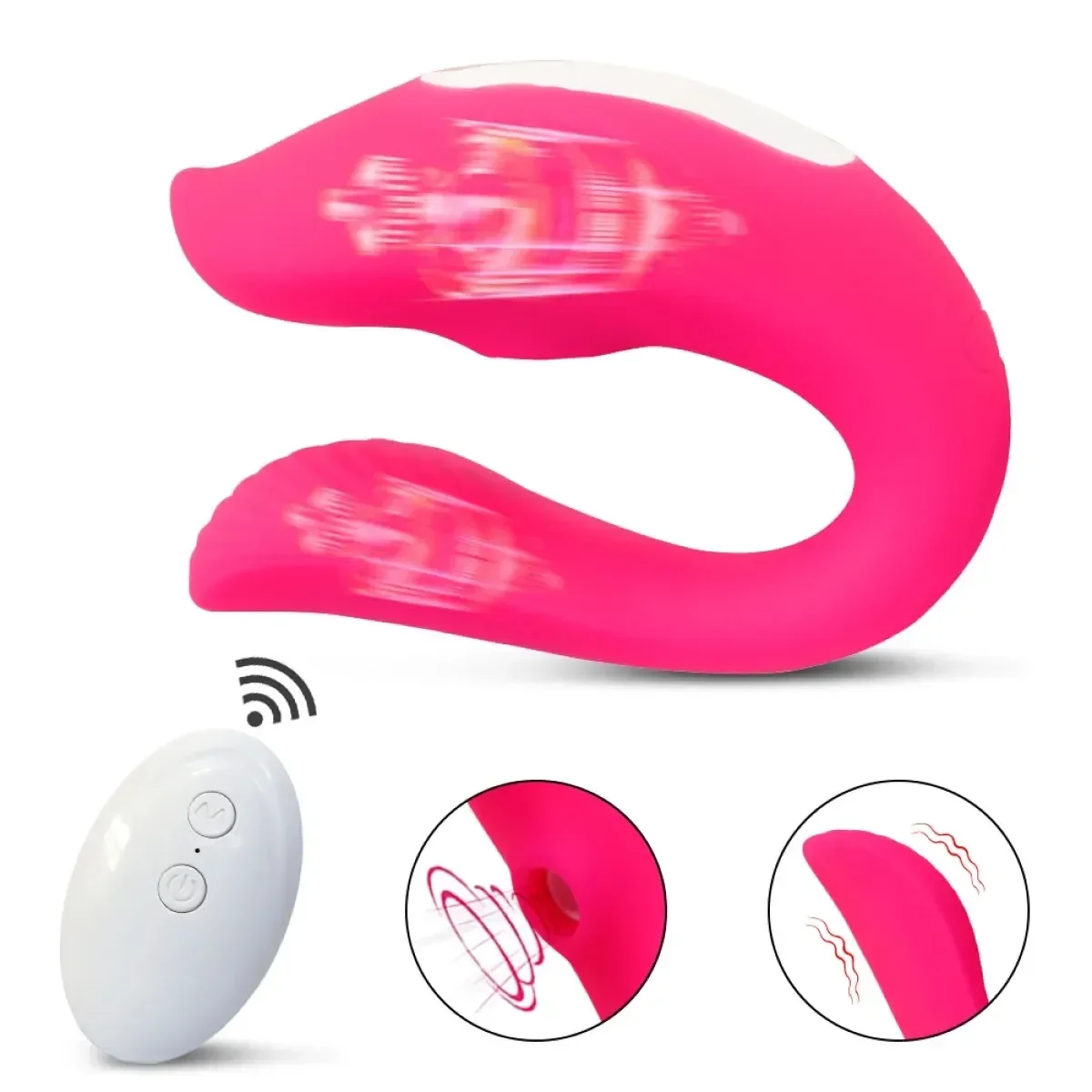 isensualflow de silikon u form couple vibrator