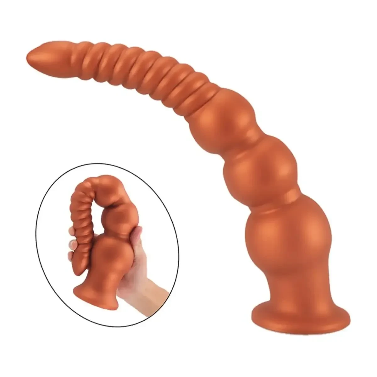 lange analperlen mit saugnapf silikon
