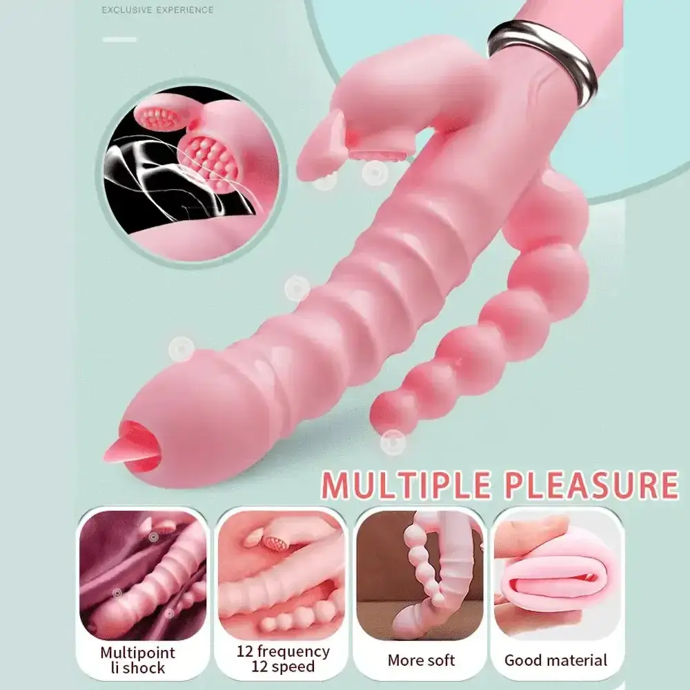 langes silikonspielzeug pink