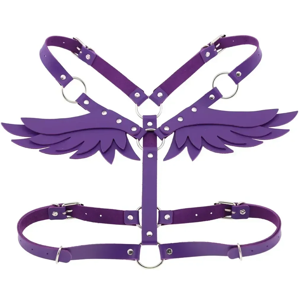 lederkette engel flugel brustschmuck