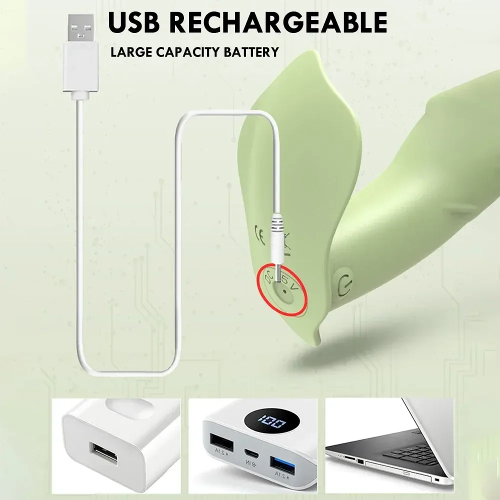 leichtgewichtiger schmetterlings vibrator usb aufladung