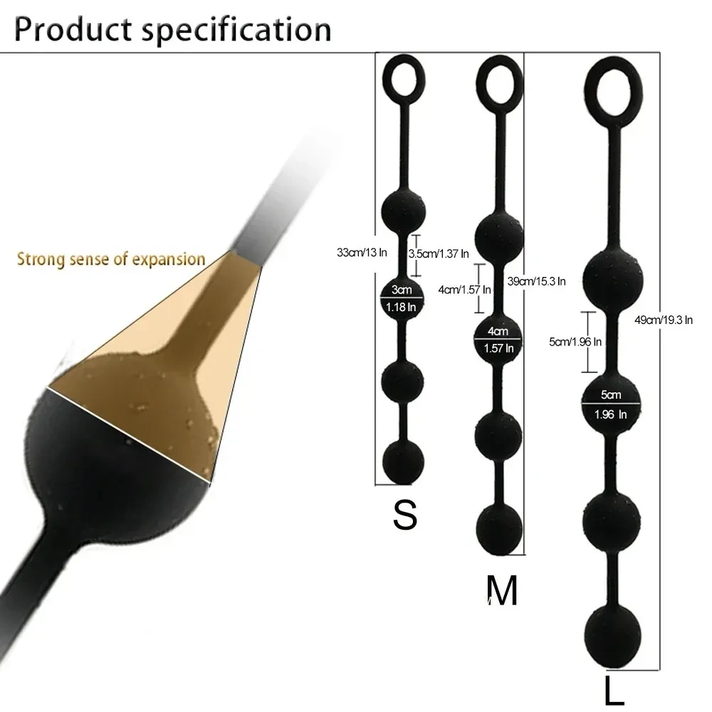 medizinischer silikon analdildo perlen