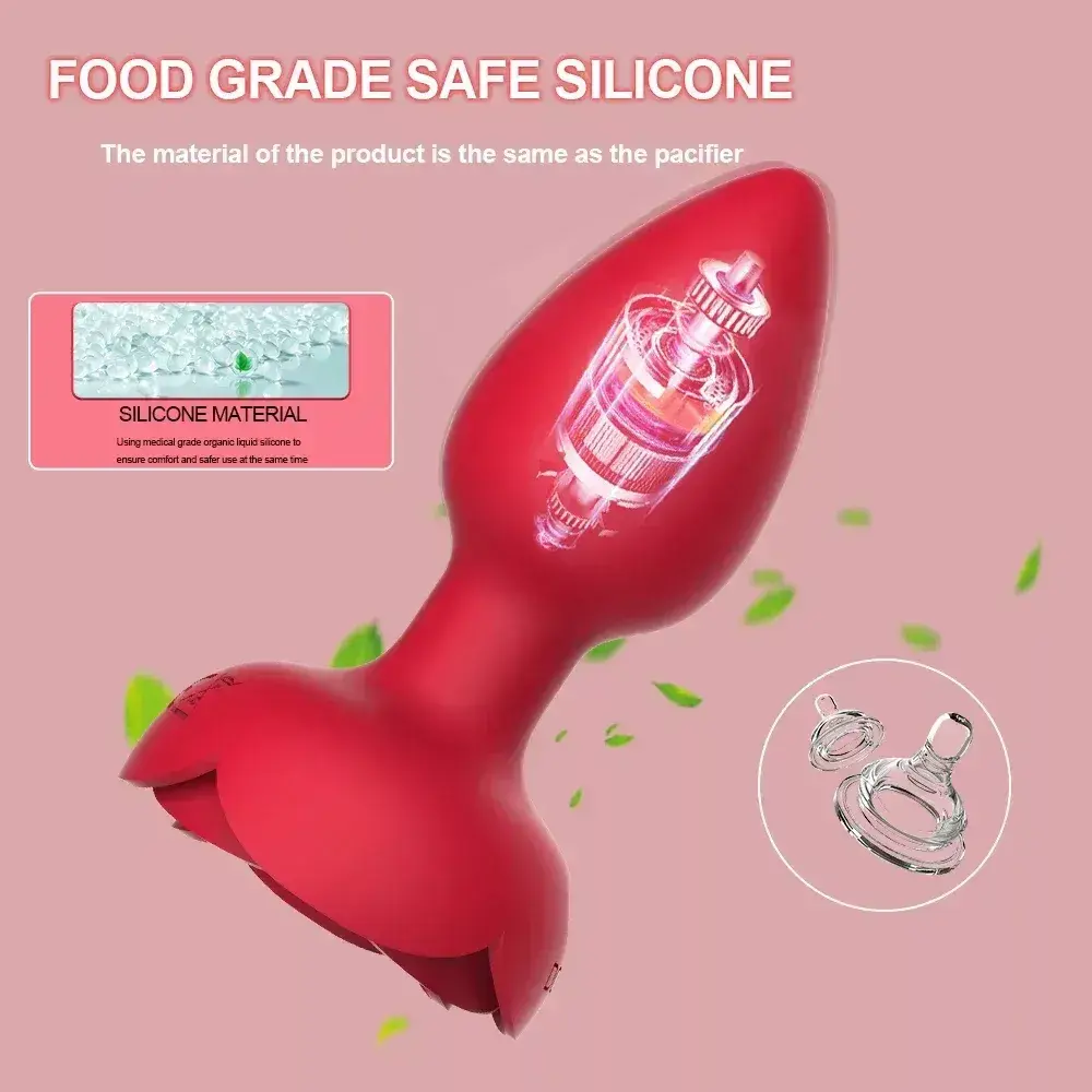 phallischer analplug rose led