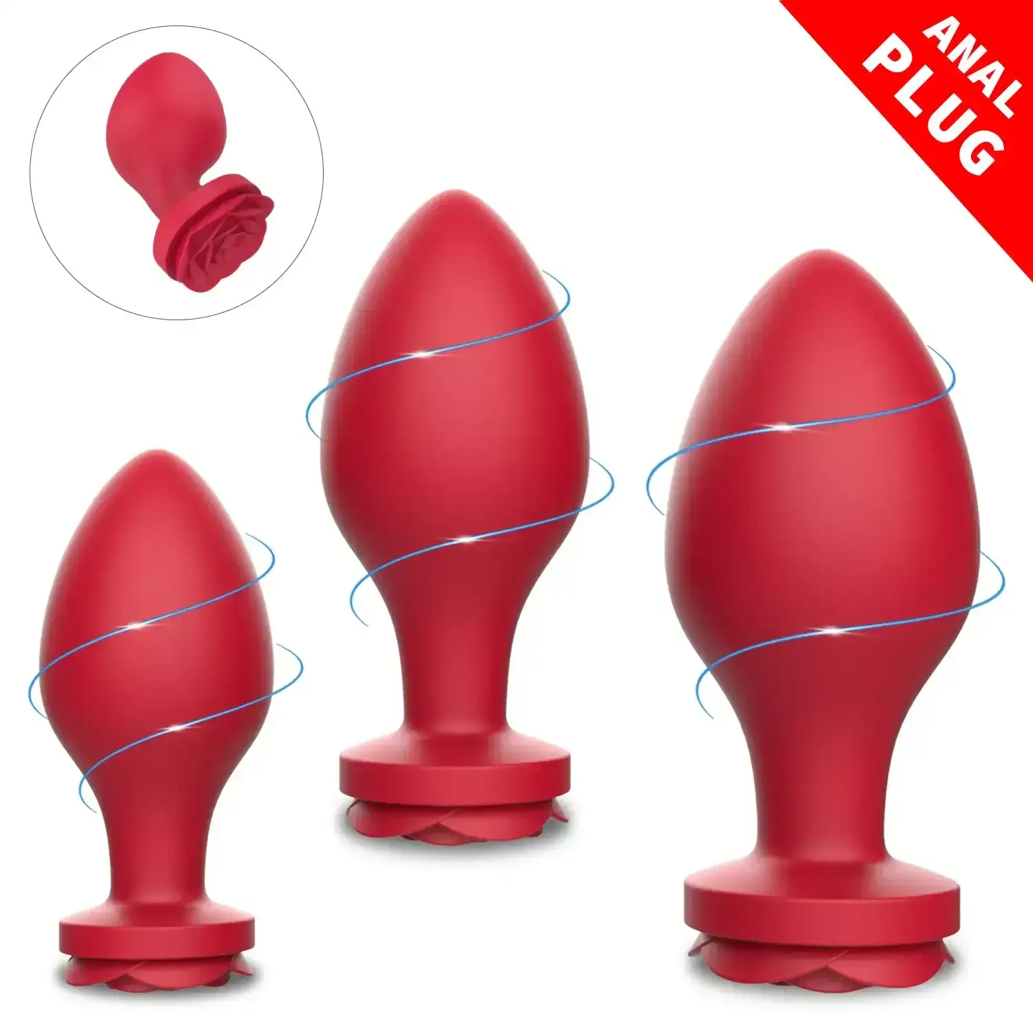 roter analplug silikon