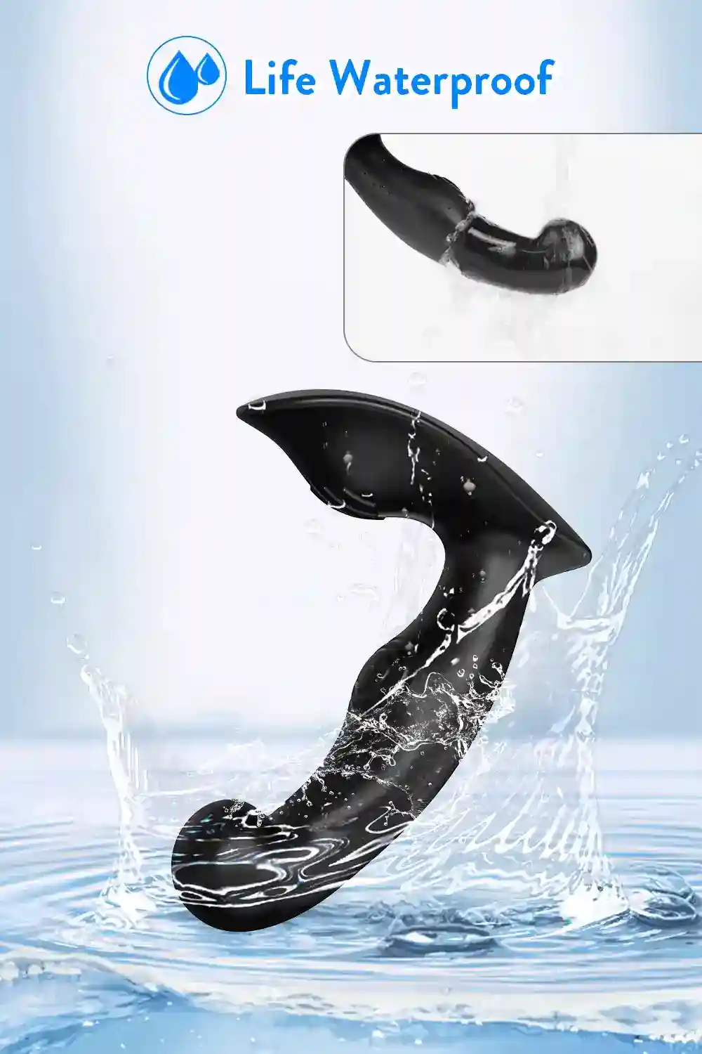 schwarzer anal vibrator mit fernbedienung