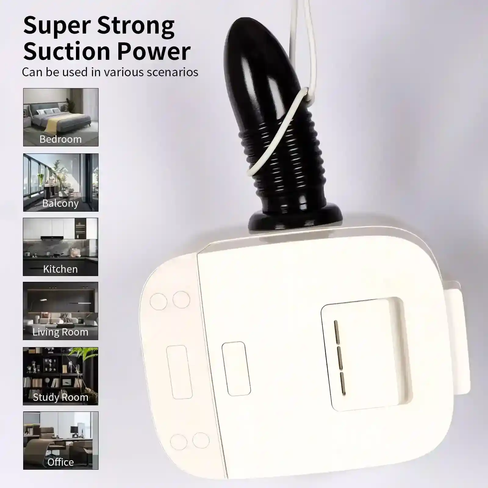 schwarzer analplug mit saugnapf