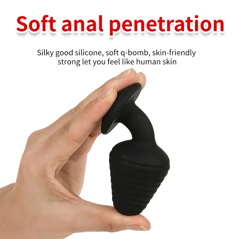 schwarzes silikon butt plug